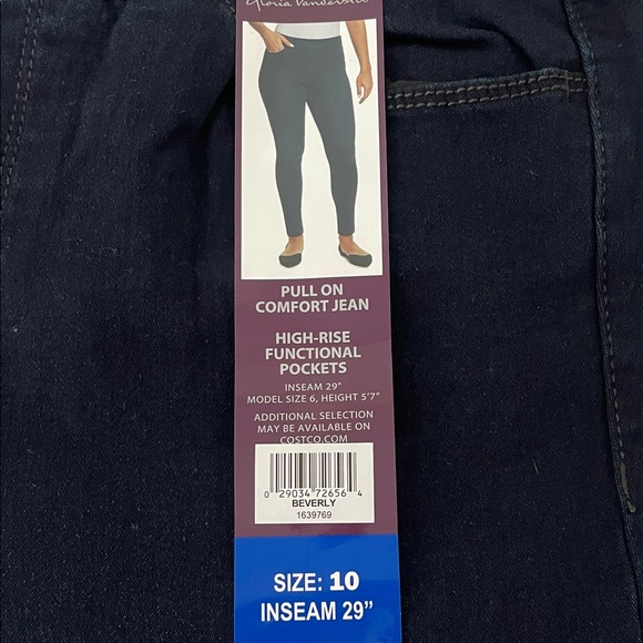 Gloria Vanderbilt Women's Pull-on Comfort Jean, High-Rise Pockets Beverly, 10 - Picture 5 of 12